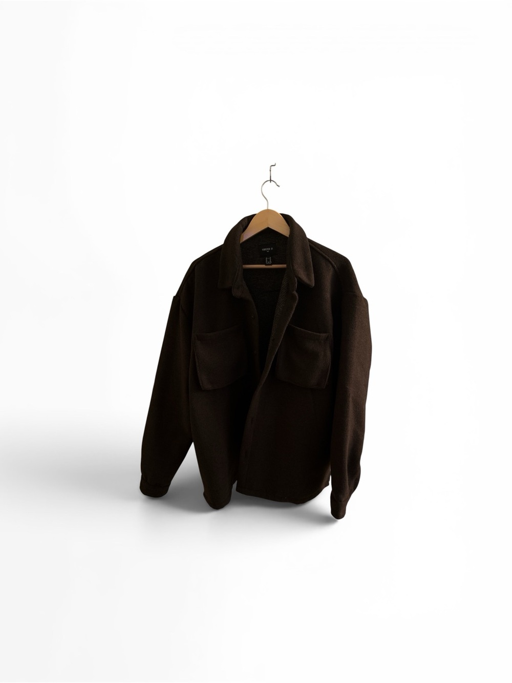 Forever 21 Men's Dark Chocolate Shirt Jacket
